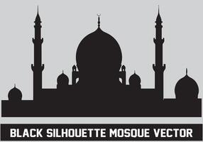 mezquita silueta haz blanco antecedentes vector