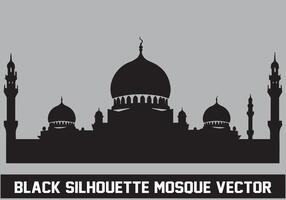 Mosque silhouette bundle white background vector