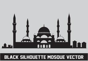 mezquita silueta haz blanco antecedentes vector