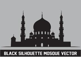 mezquita silueta haz blanco antecedentes vector