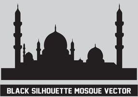 mezquita silueta haz blanco antecedentes vector