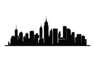 City Skyline Silhouette isolated on a white background vector