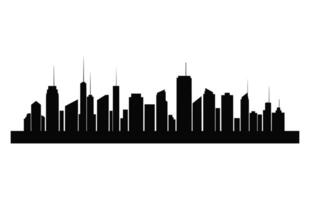 City Skyline Silhouette isolated on a white background vector