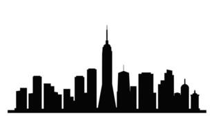 Hong Kong Skyline Silhouette isolated on a white background vector