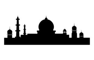 Delhi City Skyline Silhouette isolated on a white background vector