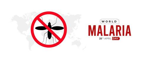 mundo malaria día conciencia día social medios de comunicación póster diseño vector