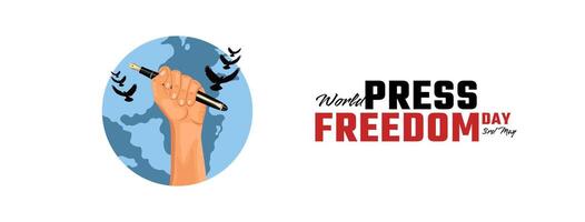 World Press Freedom Day Social Media Post. World Press Freedom Day or World Press Day To Raise Awareness of The Importance of Freedom of The Press. vector