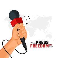 World Press Freedom Day Social Media Post. World Press Freedom Day or World Press Day To Raise Awareness of The Importance of Freedom of The Press. vector