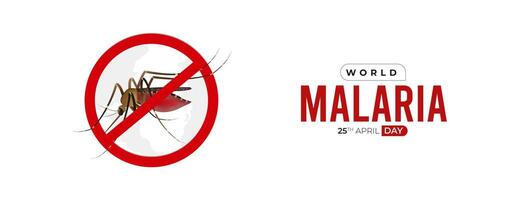 World Malaria Day Awareness Day Social Media Poster Design vector