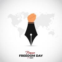 World Press Freedom Day Social Media Post. World Press Freedom Day or World Press Day To Raise Awareness of The Importance of Freedom of The Press. vector