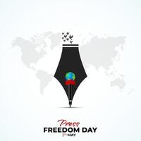 World Press Freedom Day Social Media Post. World Press Freedom Day or World Press Day To Raise Awareness of The Importance of Freedom of The Press. vector