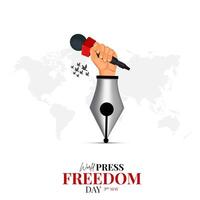 World Press Freedom Day Social Media Post. World Press Freedom Day or World Press Day To Raise Awareness of The Importance of Freedom of The Press. vector