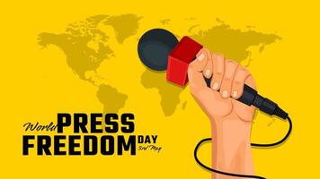 World Press Freedom Day Social Media Post. World Press Freedom Day or World Press Day To Raise Awareness of The Importance of Freedom of The Press. vector