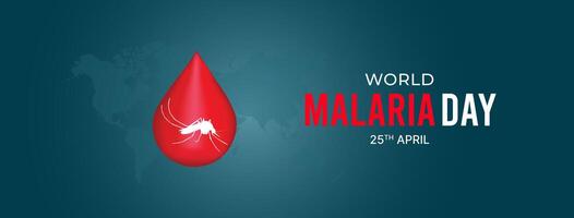 World Malaria Day Awareness Day Social Media Poster Design vector