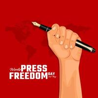 World Press Freedom Day Social Media Post. World Press Freedom Day or World Press Day To Raise Awareness of The Importance of Freedom of The Press. vector