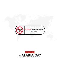 mundo malaria día conciencia día social medios de comunicación póster diseño vector