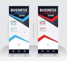 Business Conference Roll-up Banner Design vector