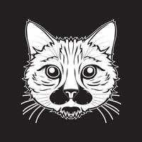 cute cat art design vector