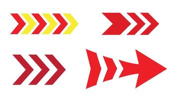 Modern Red Navigate arrow vector