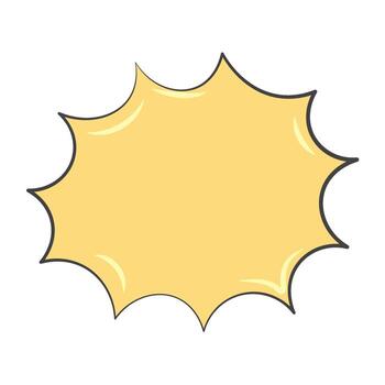 Simple Comic Explosion Shape Effect Text Box vector