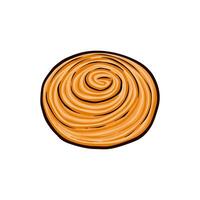 hand drawn bread with color vector