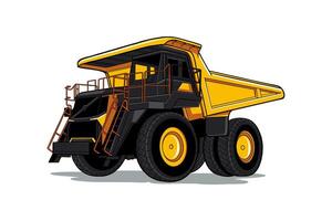 ilustración de un minería coche en color vector