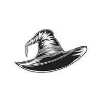 bruja sombrero ilustración diseño vector