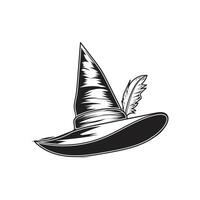 witch hat illustration design vector