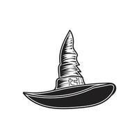 bruja sombrero ilustración diseño vector