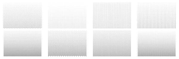 Halftone Backgrounds With Linear Gradients. Half Tone Patterns With Dot. Isolated Illustration vector