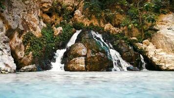 Waterfall flowing river 4k Background video