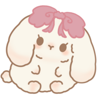 Cute chubby bunny character png