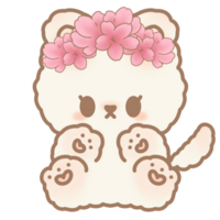 Cute cat character png