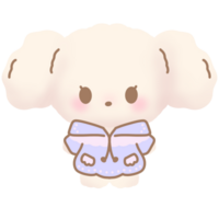 cute little bunny wearing a dress png