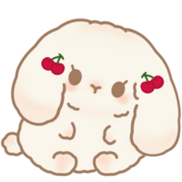 Cute chubby bunny character png