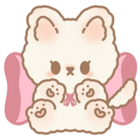 Cute cat character png