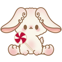 Cute bunny character png