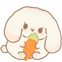 Cute chubby bunny character png