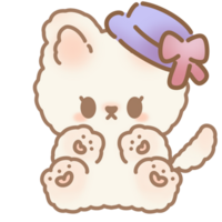 Cute cat character png