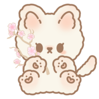 Cute cat character png