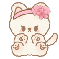 Cute cat character png