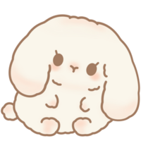 Cute chubby bunny character png