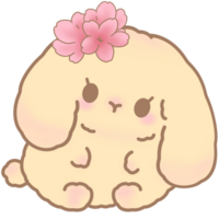 Cute chubby bunny character png