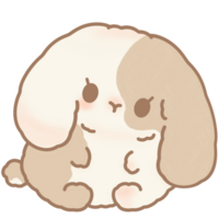 Cute chubby bunny character png