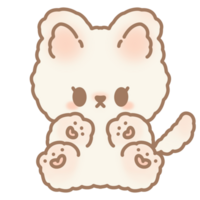 Cute cat character png