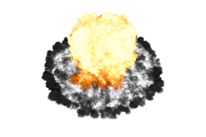 Nuclear explosion on transparency background png