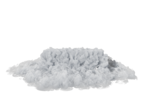 Dry ice smoke with podiums on transparent background png