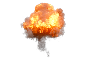 aérien explosion sur transparent Contexte png