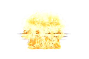 Nuclear explosion on transparency background png