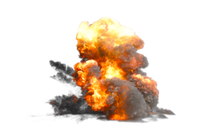 Battle ship muzzle flash on transparent background png